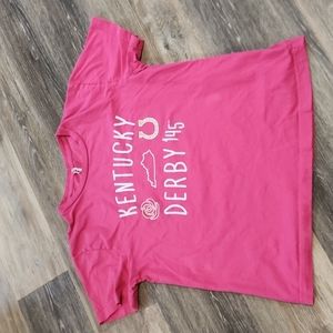 Kentucky Derby Pink Tee Youth Lg